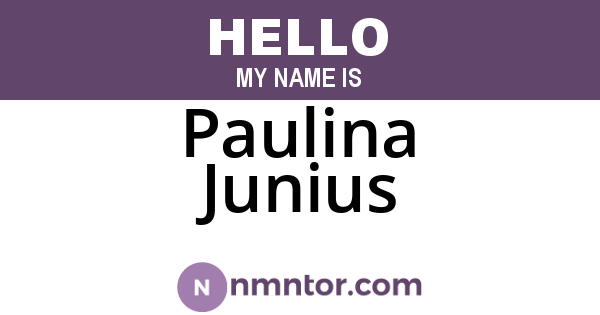 Paulina Junius