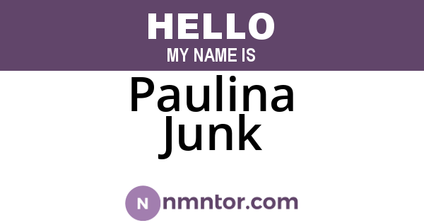 Paulina Junk