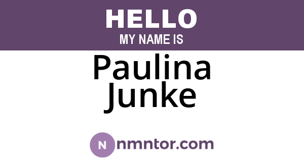 Paulina Junke