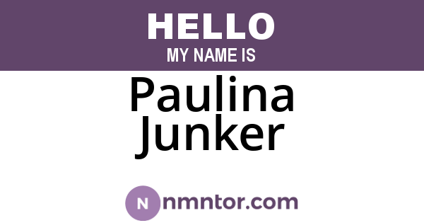 Paulina Junker