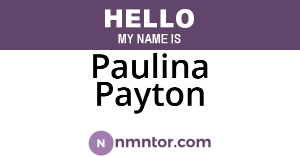 Paulina Payton