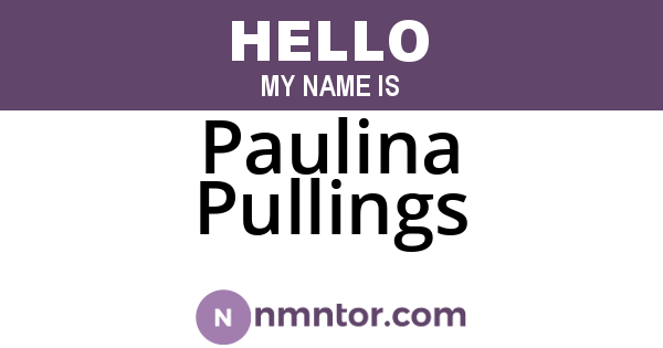 Paulina Pullings