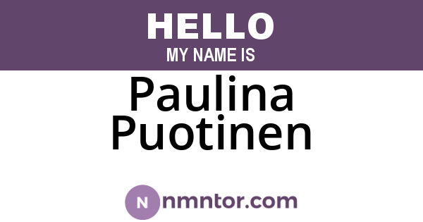 Paulina Puotinen