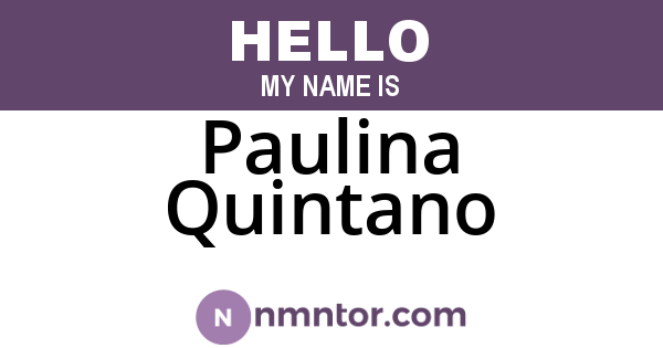 Paulina Quintano