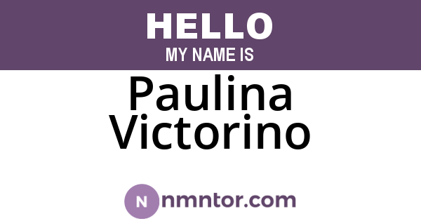 Paulina Victorino