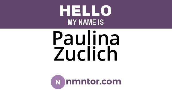 Paulina Zuclich