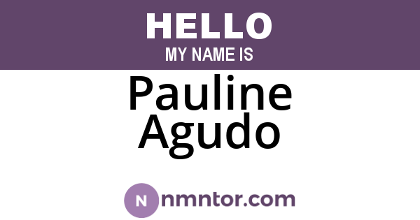 Pauline Agudo