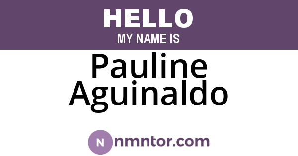 Pauline Aguinaldo