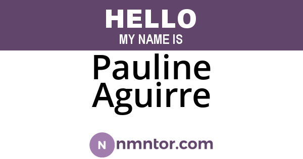 Pauline Aguirre