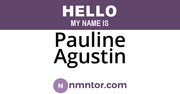 Pauline Agustin
