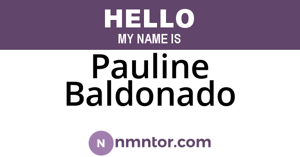 Pauline Baldonado