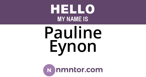 Pauline Eynon