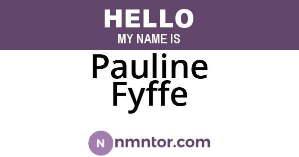 Pauline Fyffe