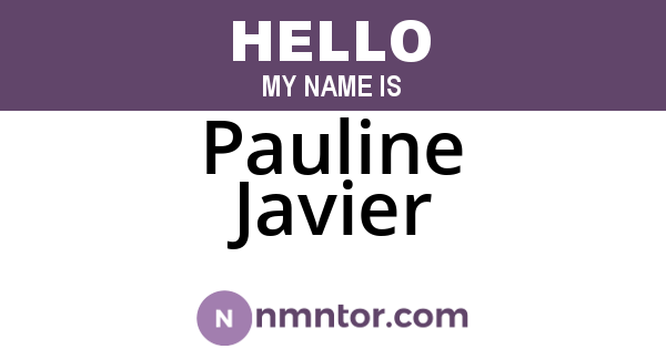 Pauline Javier