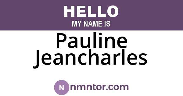 Pauline Jeancharles