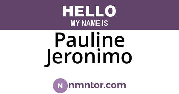 Pauline Jeronimo