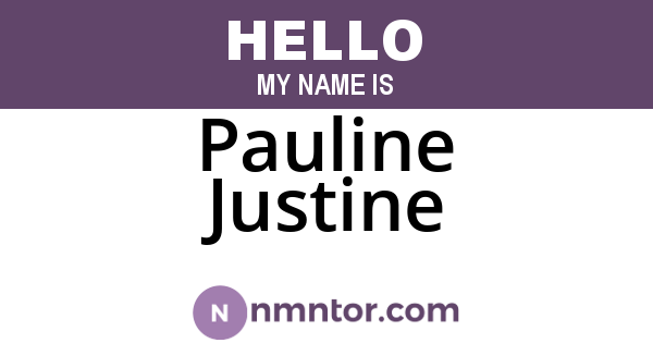 Pauline Justine