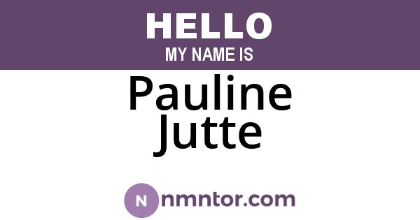 Pauline Jutte