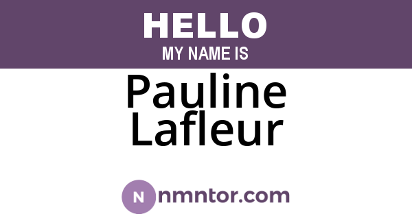 Pauline Lafleur