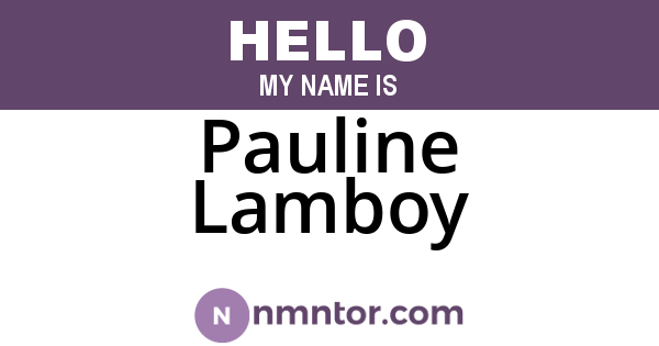 Pauline Lamboy