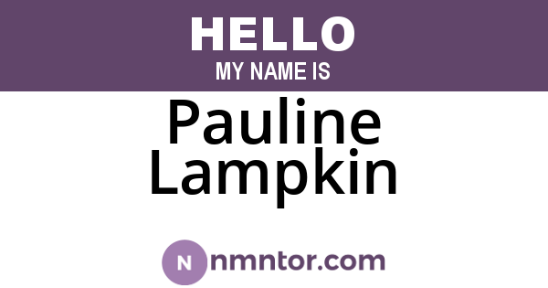Pauline Lampkin
