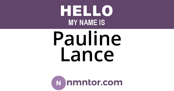 Pauline Lance