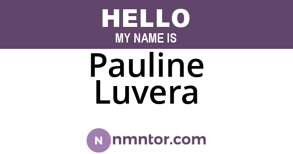 Pauline Luvera