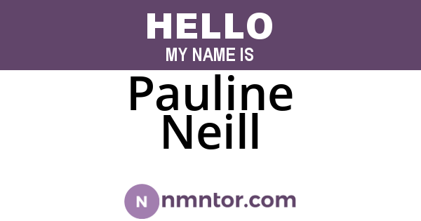 Pauline Neill