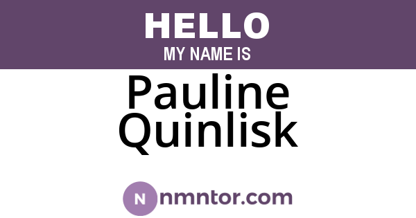 Pauline Quinlisk