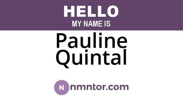 Pauline Quintal