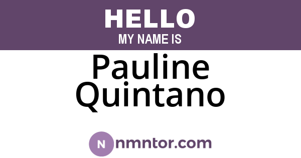 Pauline Quintano