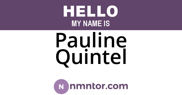 Pauline Quintel