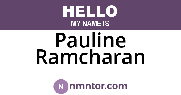 Pauline Ramcharan