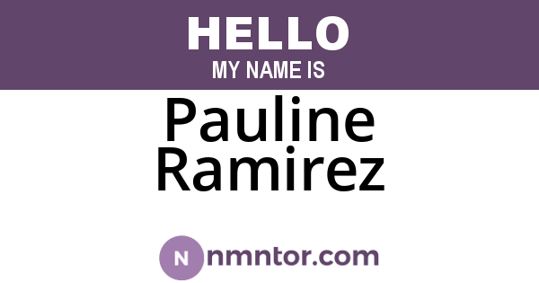 Pauline Ramirez