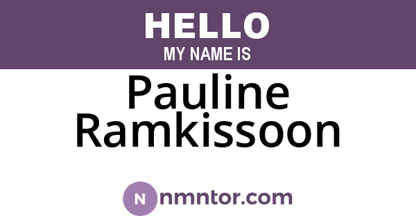 Pauline Ramkissoon