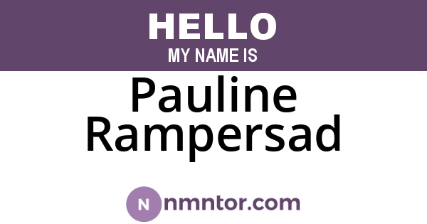 Pauline Rampersad