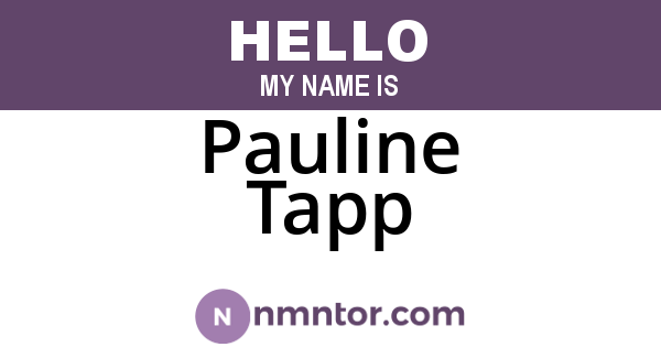 Pauline Tapp