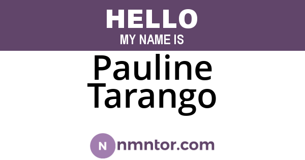 Pauline Tarango