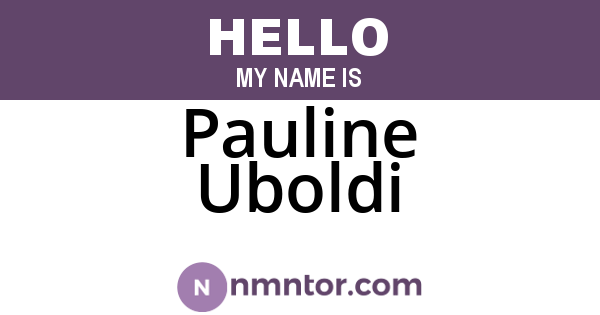 Pauline Uboldi