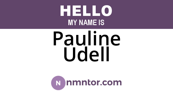 Pauline Udell