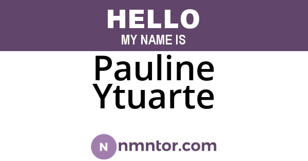 Pauline Ytuarte