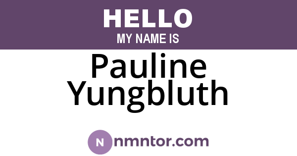 Pauline Yungbluth