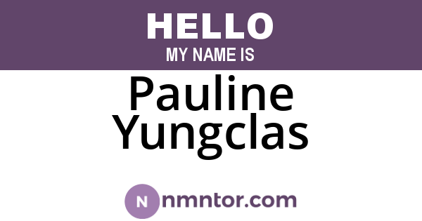 Pauline Yungclas