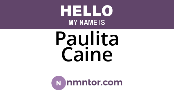 Paulita Caine