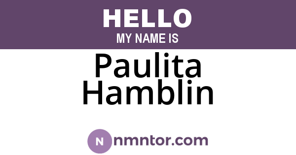 Paulita Hamblin