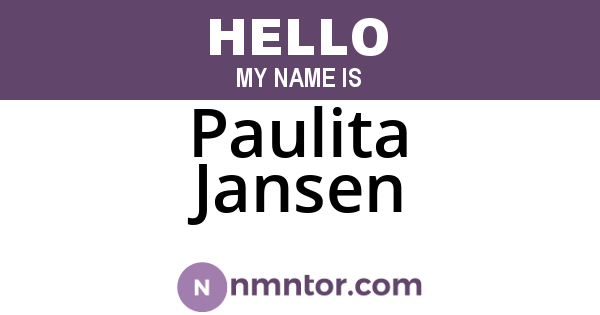 Paulita Jansen
