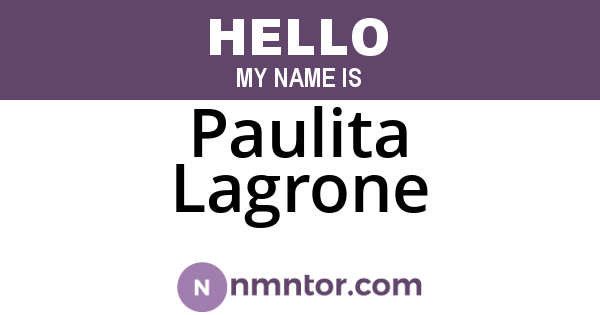 Paulita Lagrone