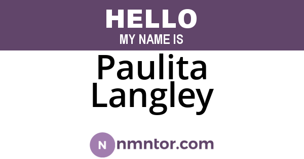 Paulita Langley