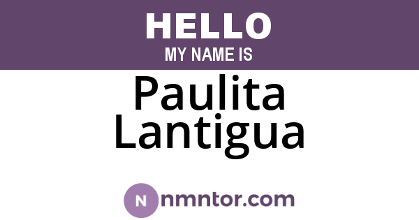 Paulita Lantigua