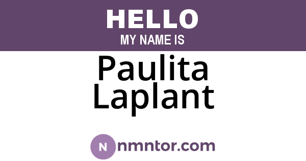 Paulita Laplant